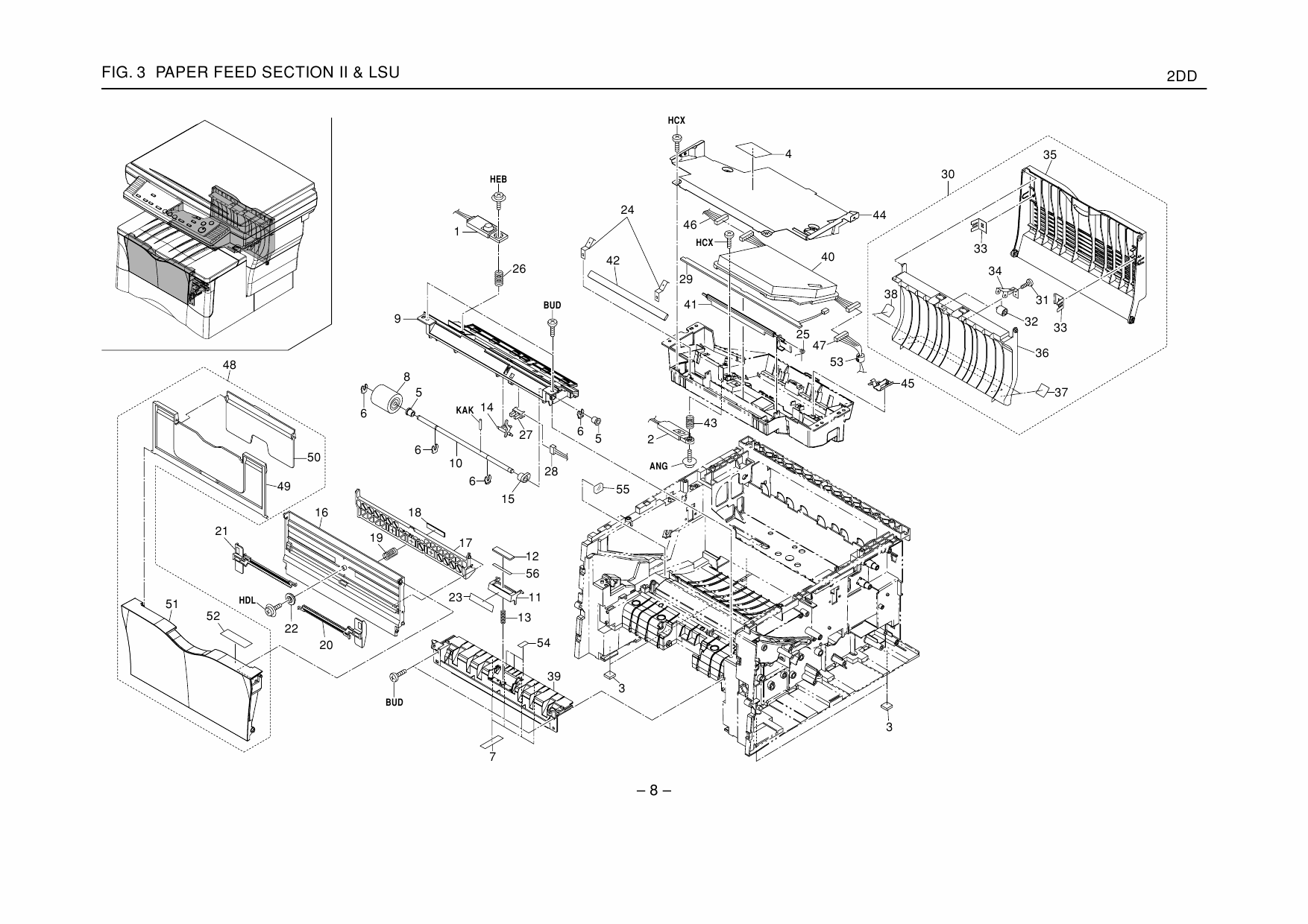 KYOCERA MFP FS-1018MFP KM-1815 Parts Manual-2